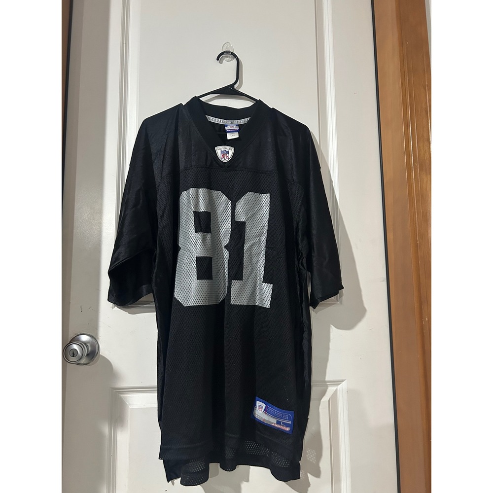 Vintage NFL Reebok Tim Brown 81 Oakland Raiders Football Jersey Adult Large